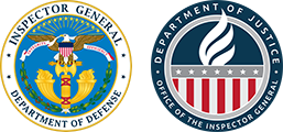 official seals of the department of defense office of inspector general and department of justice office of the inspector general