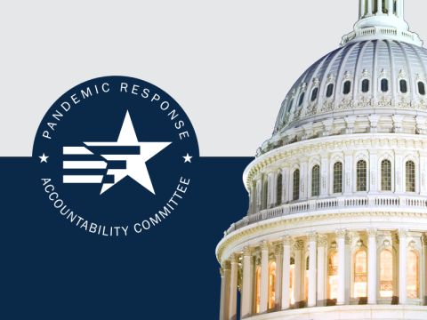image of capitol building with pandemic response accountability committee logo