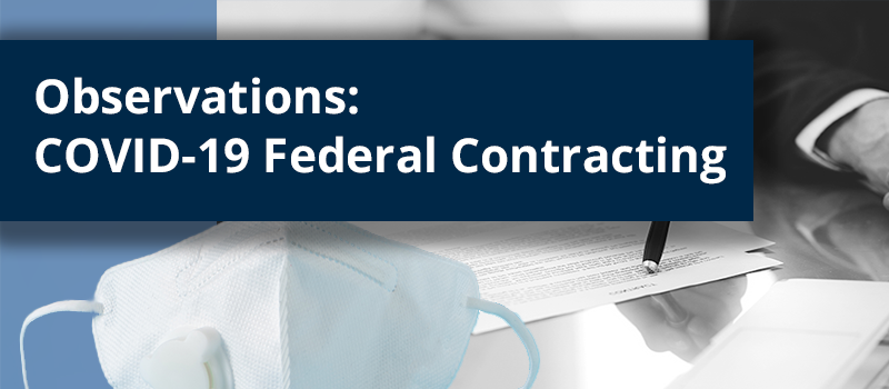 Observations: COVID-19 Federal Contracting
