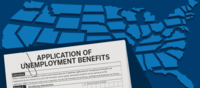 application of unemployment benefits with an image of the United States